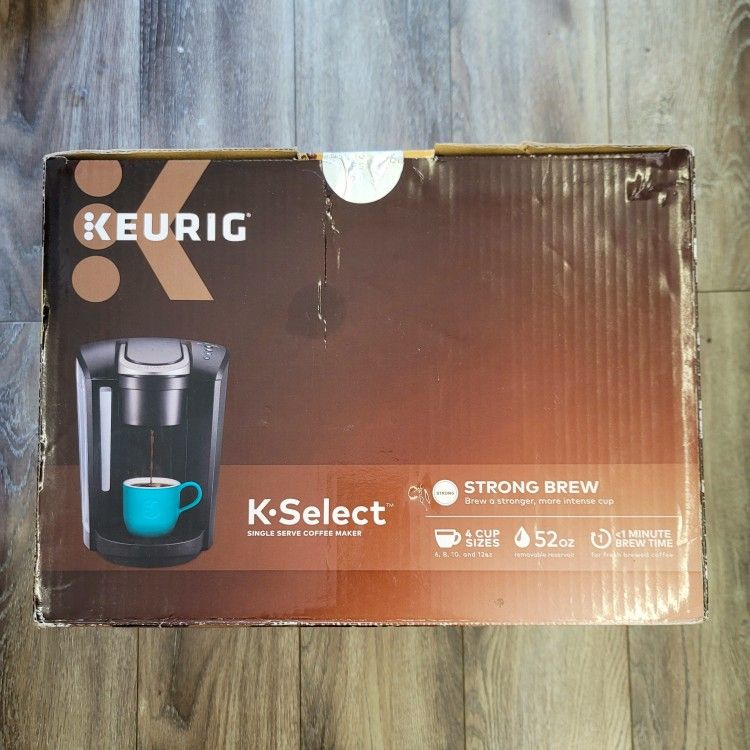 Keurig K-Select Coffee Maker, Single Serve K-Cup Pod Coffee Brewer, With Strength Control and Hot Water On Demand, Matte Black
(BRAND NEW )