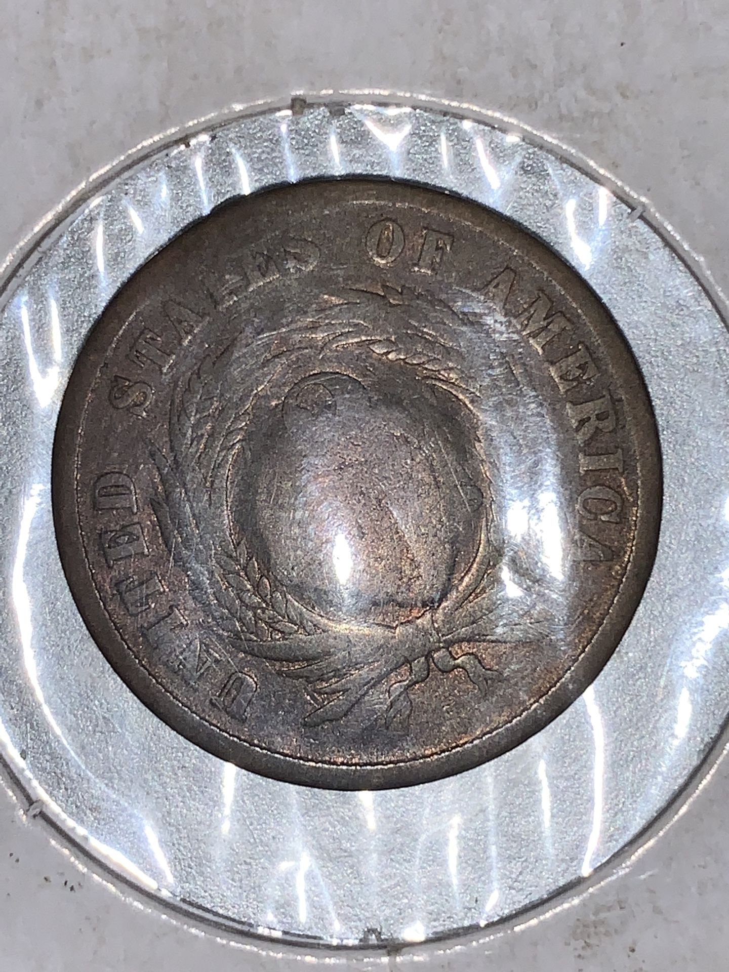 1865 Two Cent Piece Error Coin