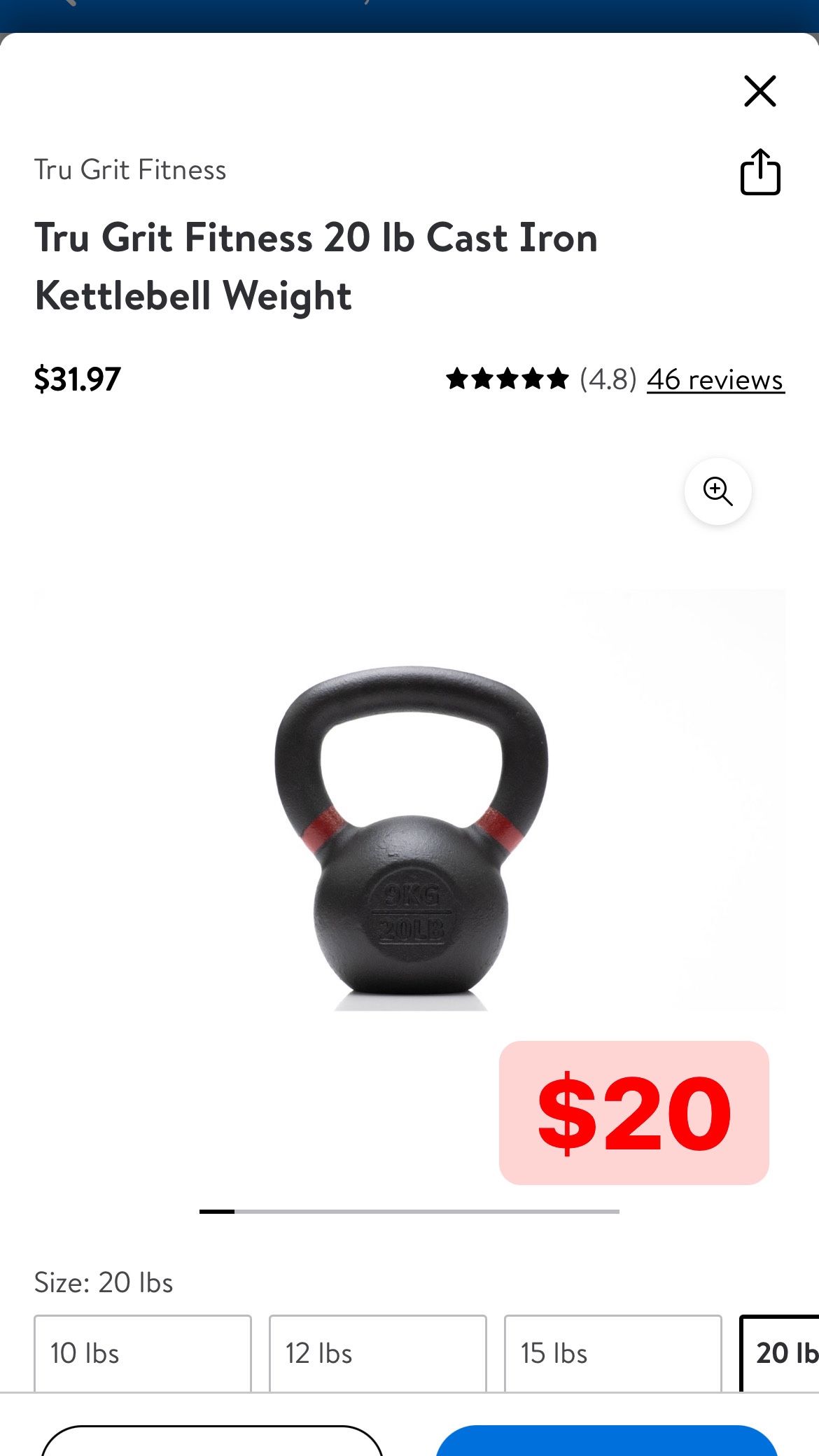 20lbs KETTLE BELL NEW IN BOX