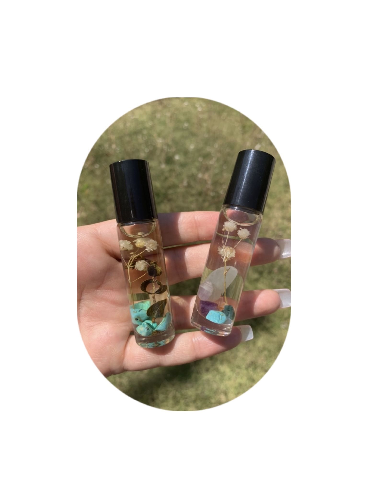 Body Oil with Healing Crystals