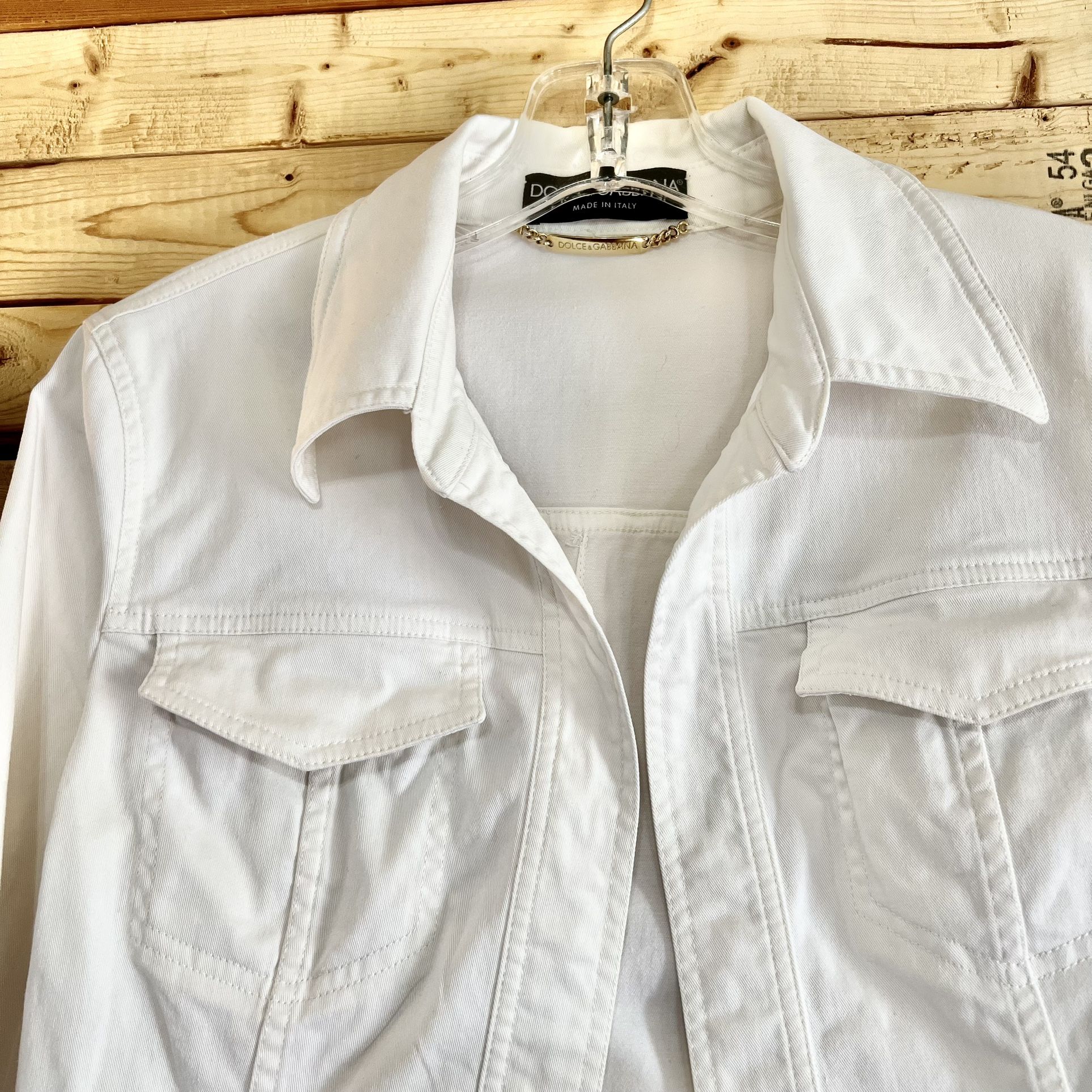 Dolce and Gabbana White denim Open Long sleeve Jacket size XS/S