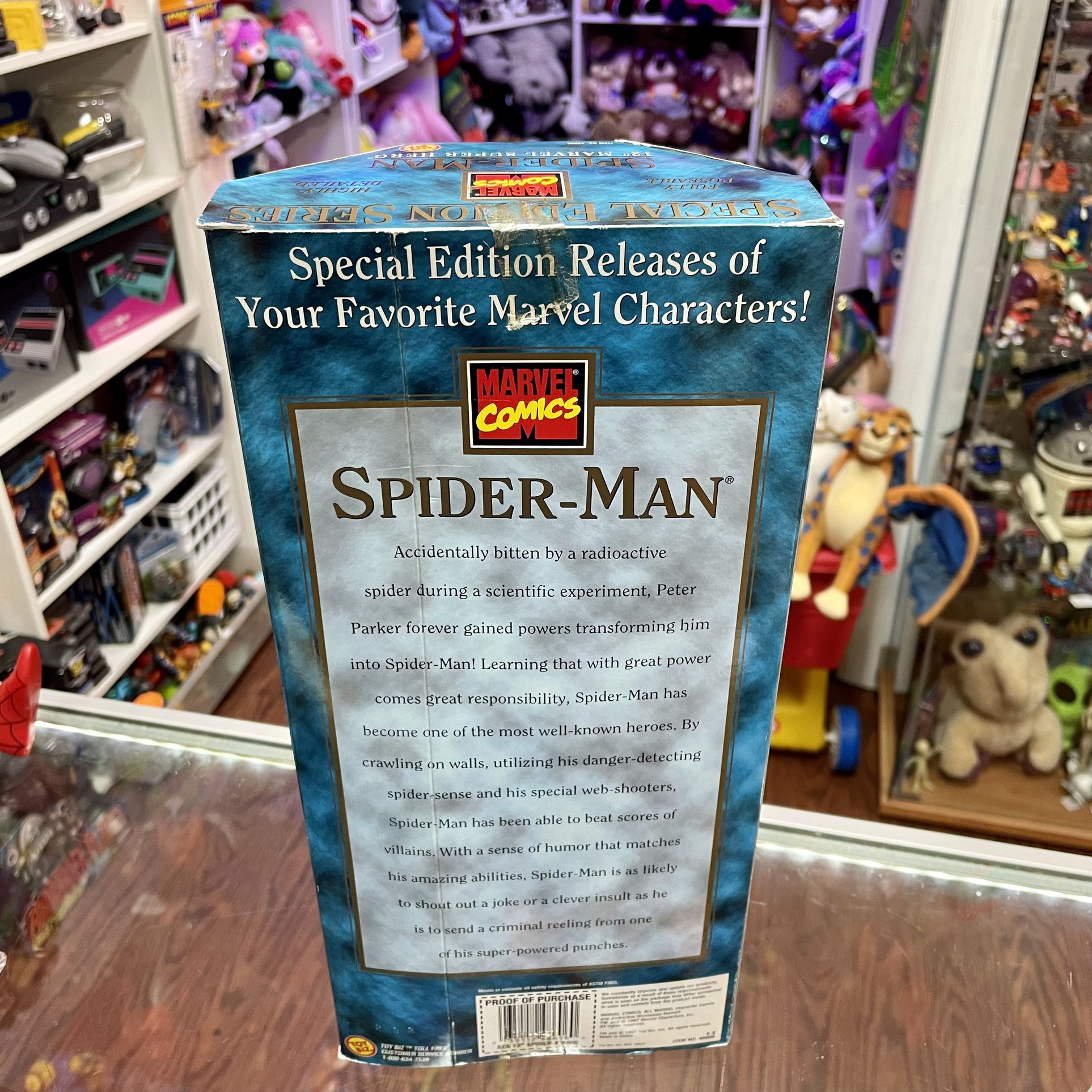 Vintage 1997 Toy Biz Special Edition Series Spider-Man 12” Marvel Super Hero Action Figure Toy NIB - Highly Detailed, Cloth Clothes