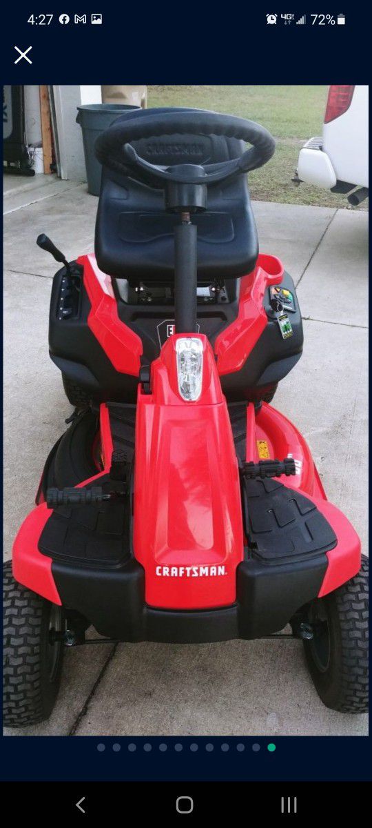 CRAFTSMAN E150 30-in Lithium Ion Electric Riding Lawn Mower Model #CMXGRAM1130049
