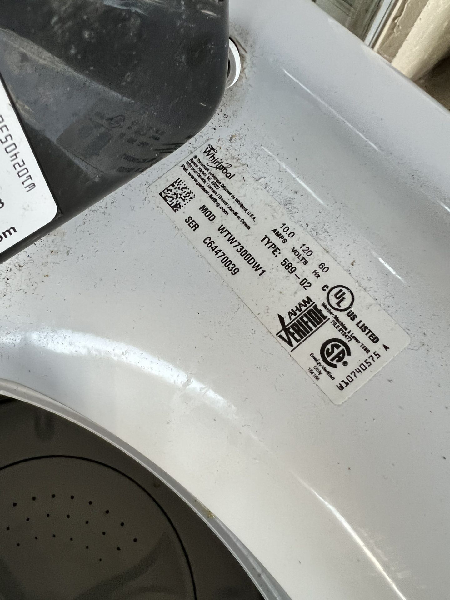 Whirlpool Cabrio Washer & Dryer Matching Set W/Steam