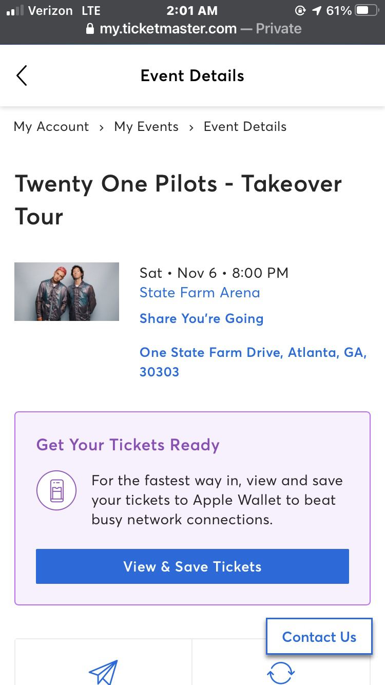 Twenty One Pilots Concert Tickets!!