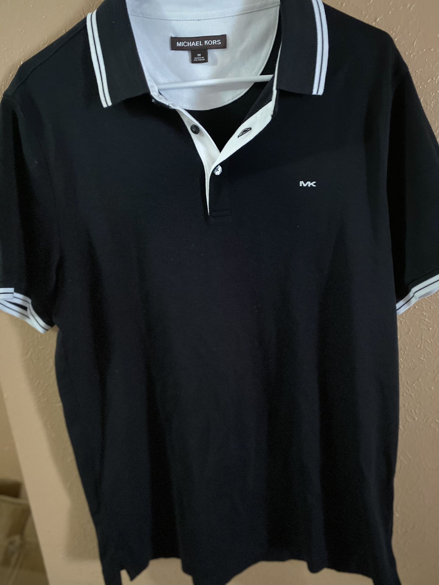 Michael Lots Black Polo Shirt Size M