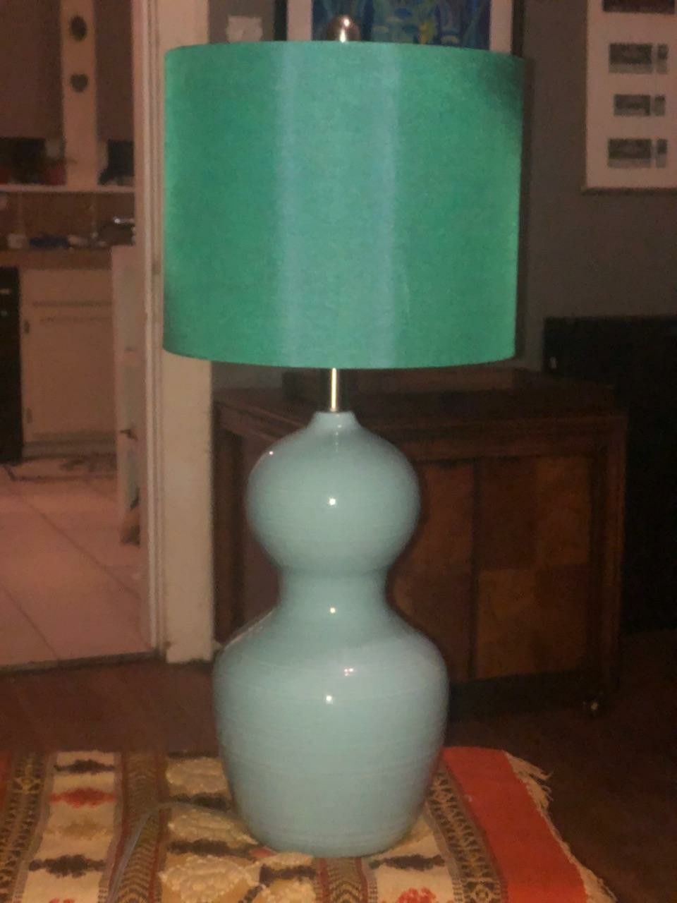 Vintage baby blue lamp