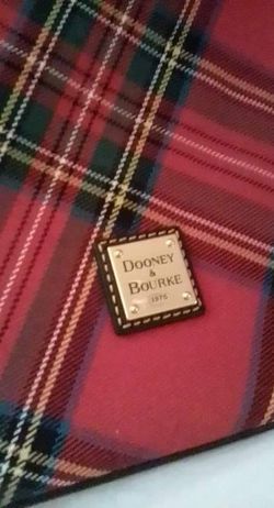 Red Dooney &  Bourke Tartan Drawstring Bag/purse  Thumbnail
