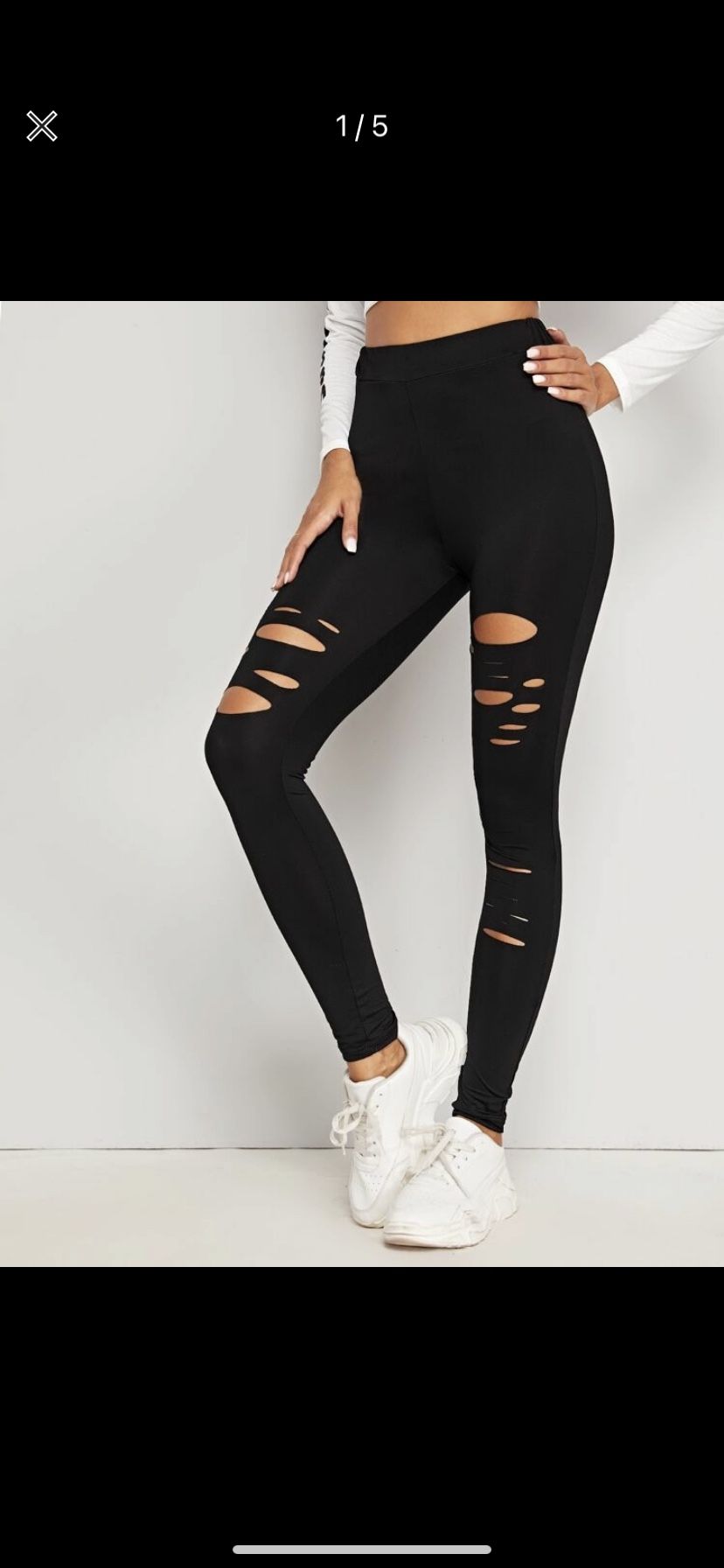 Distressed Booty Hugging Leggings