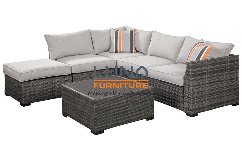 Cherry Point Gray 4-piece Outdoor Sectional Set


