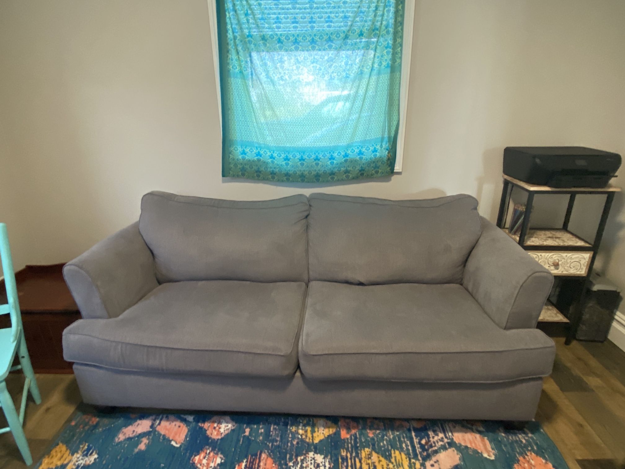 Full Size Pull Out Sofa w/ New Gel Memory Foam Mattress, Padded Waterproof Cover, & Egyptian Cotton Pull Out Bed Sheet