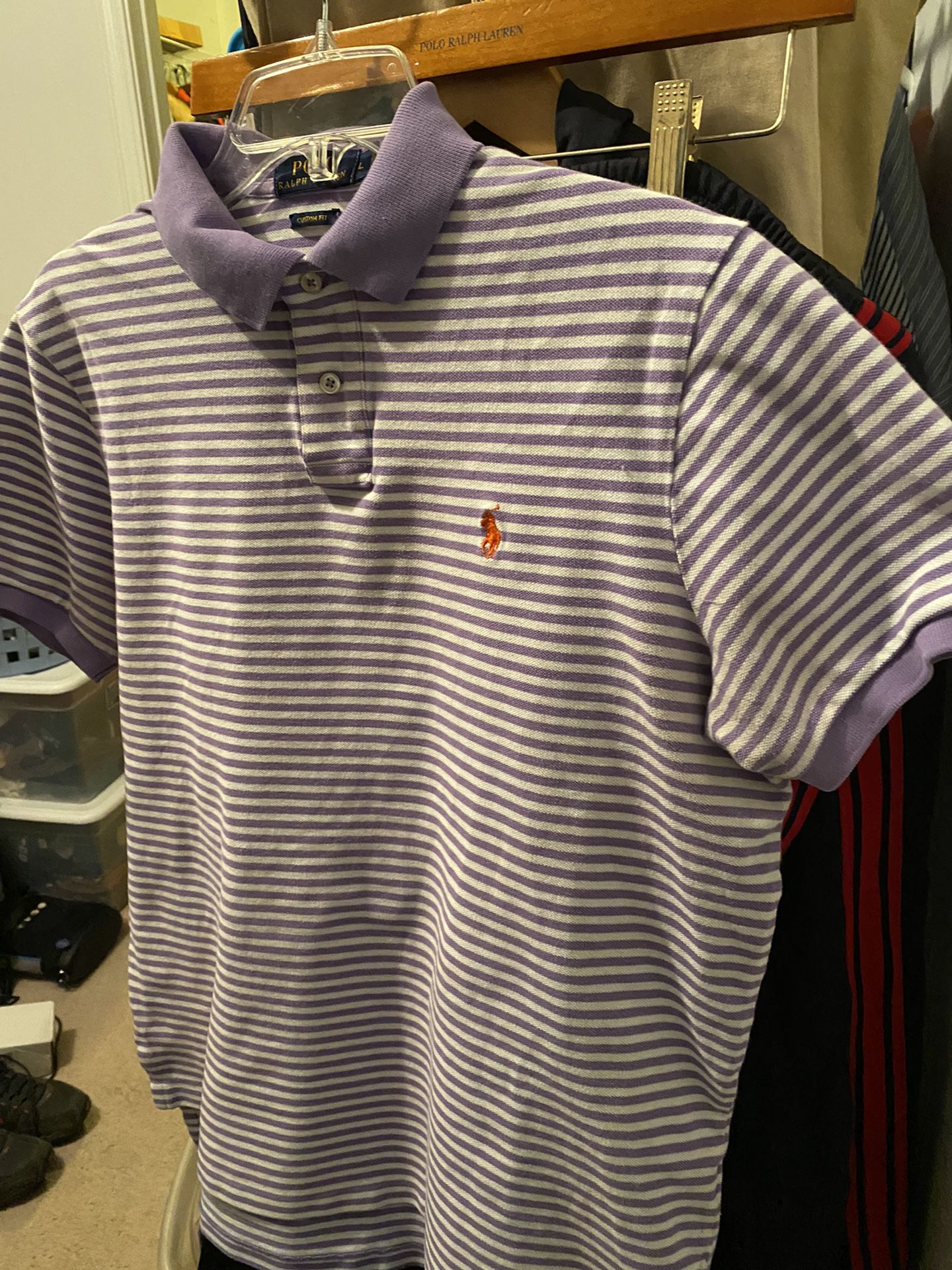 Ralph Lauren Polo Men’s Custom Fit Striped Shirt - Sz Large 
