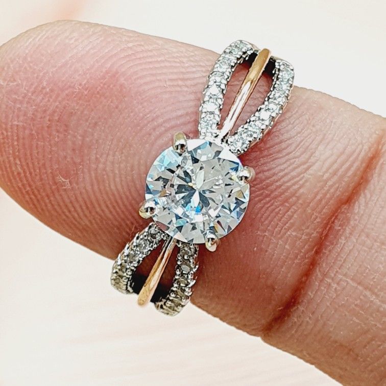 "Exquisite Three Layer Dainty Zircon Fashion Rings for Women, PD566