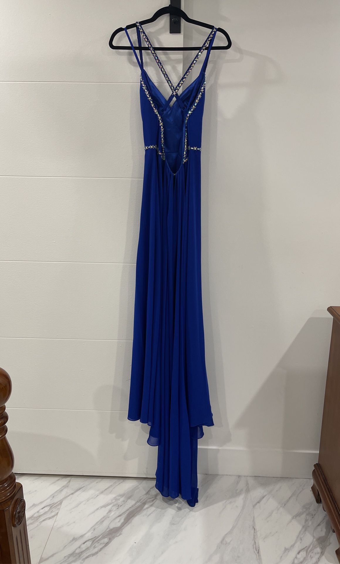 Size 7 Royal Blue Long Dress For Prom 