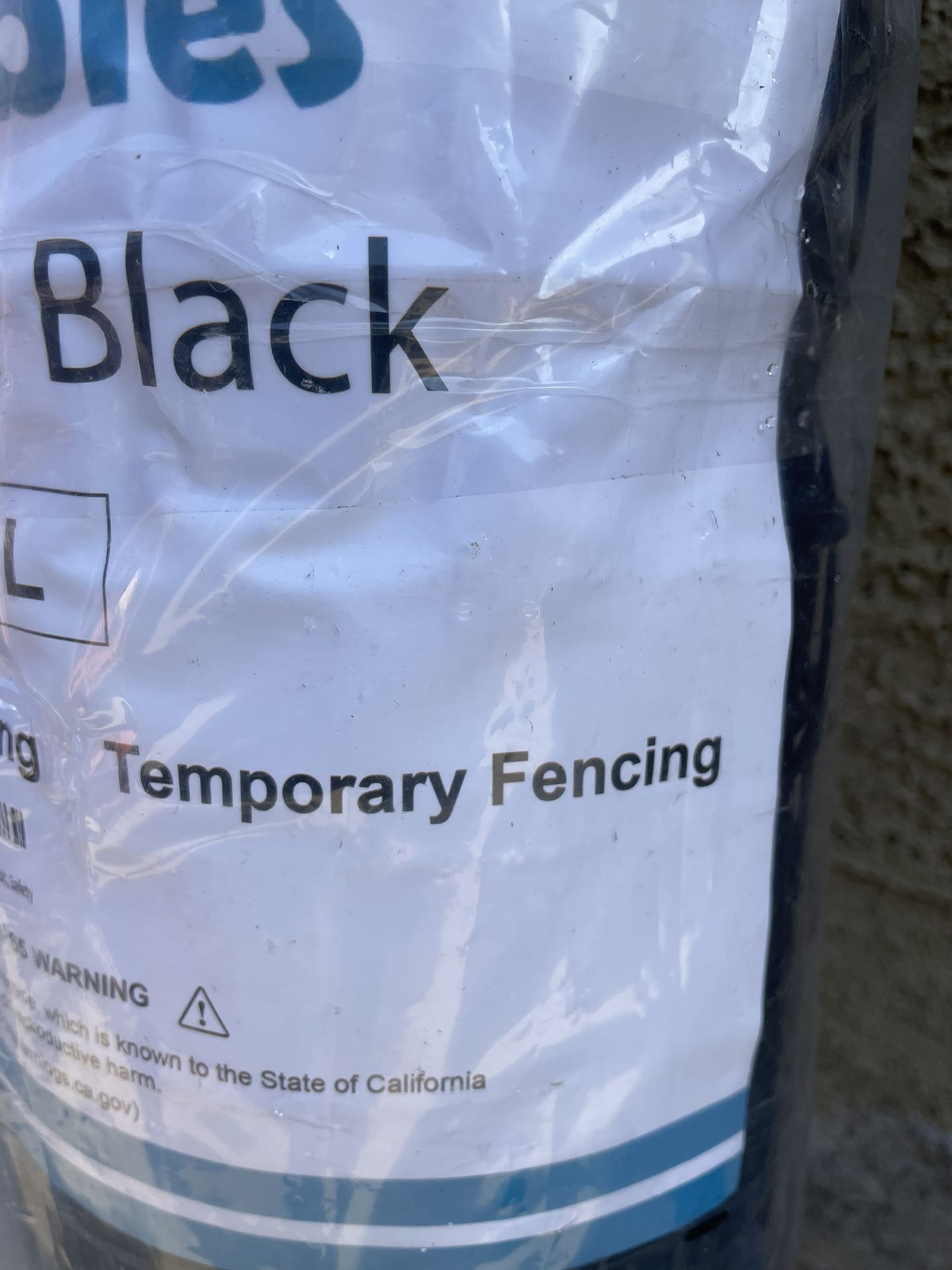 Safety Fence Black. 