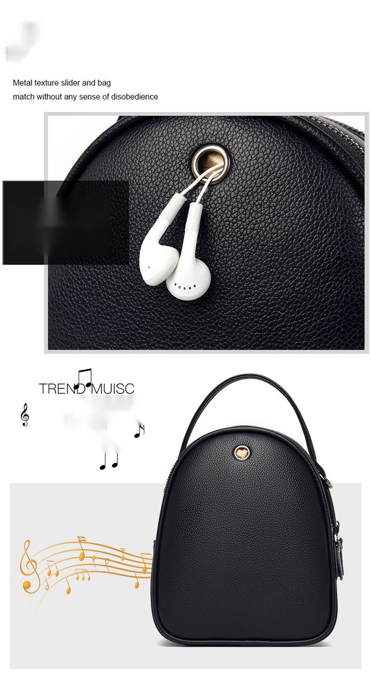 Brand new genuine leather small bag all-match three-layer shoulder bag