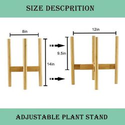  condition: new   Plant Stand Indoor Mid Century Beech Wood Tall Flower Pot Holder, Potted Stand Display Rack,Fit Pot Size of 10-12 inches(Pot NOT Inc Thumbnail