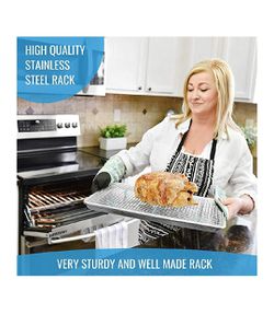 Heavy duty aluminum baking sheet with rack set- new Thumbnail