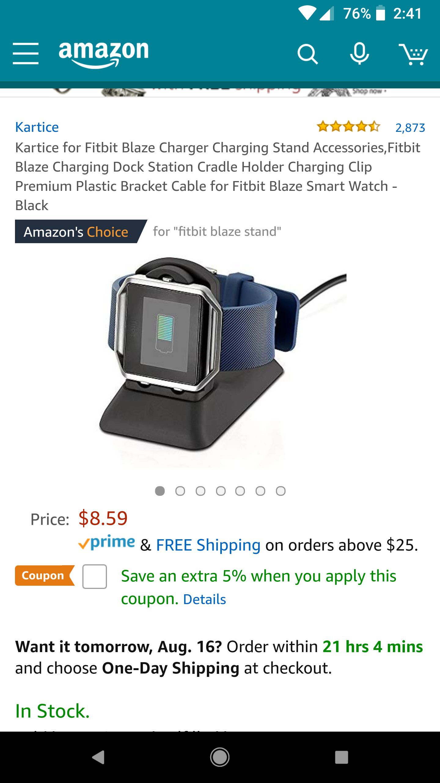 Kartice Charging Stand Compatible with Fitbit Blaze Charger Accessories,Fitbit Blaze Charging Dock Station Cradle Holder Charging Clip Bracket Cable for Fitbit Blaze SmartWatch 