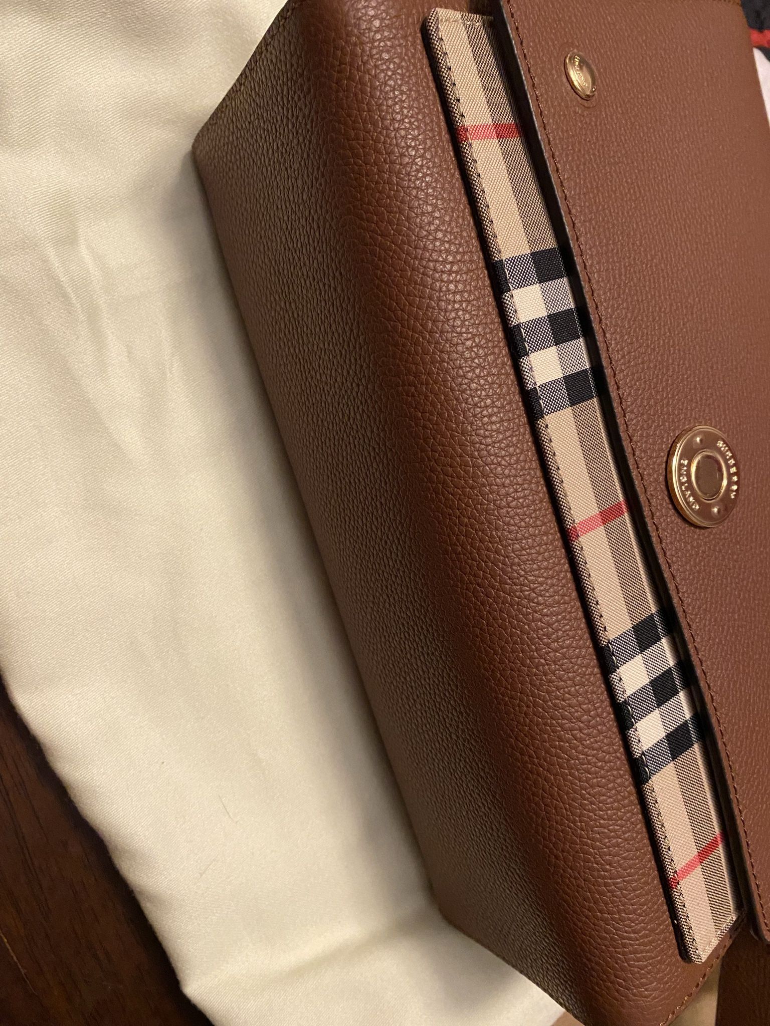 Burberry Leather and Vintage Note Crossbody