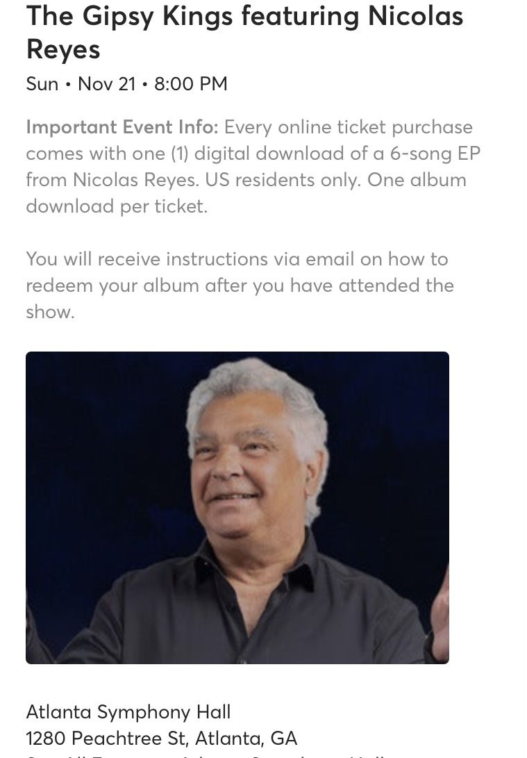 The Gipsy Kings concert tickets