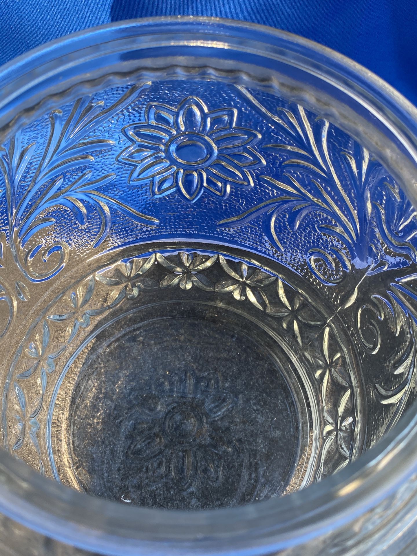 Sunflower Glass Cookie Jar W/ Lid