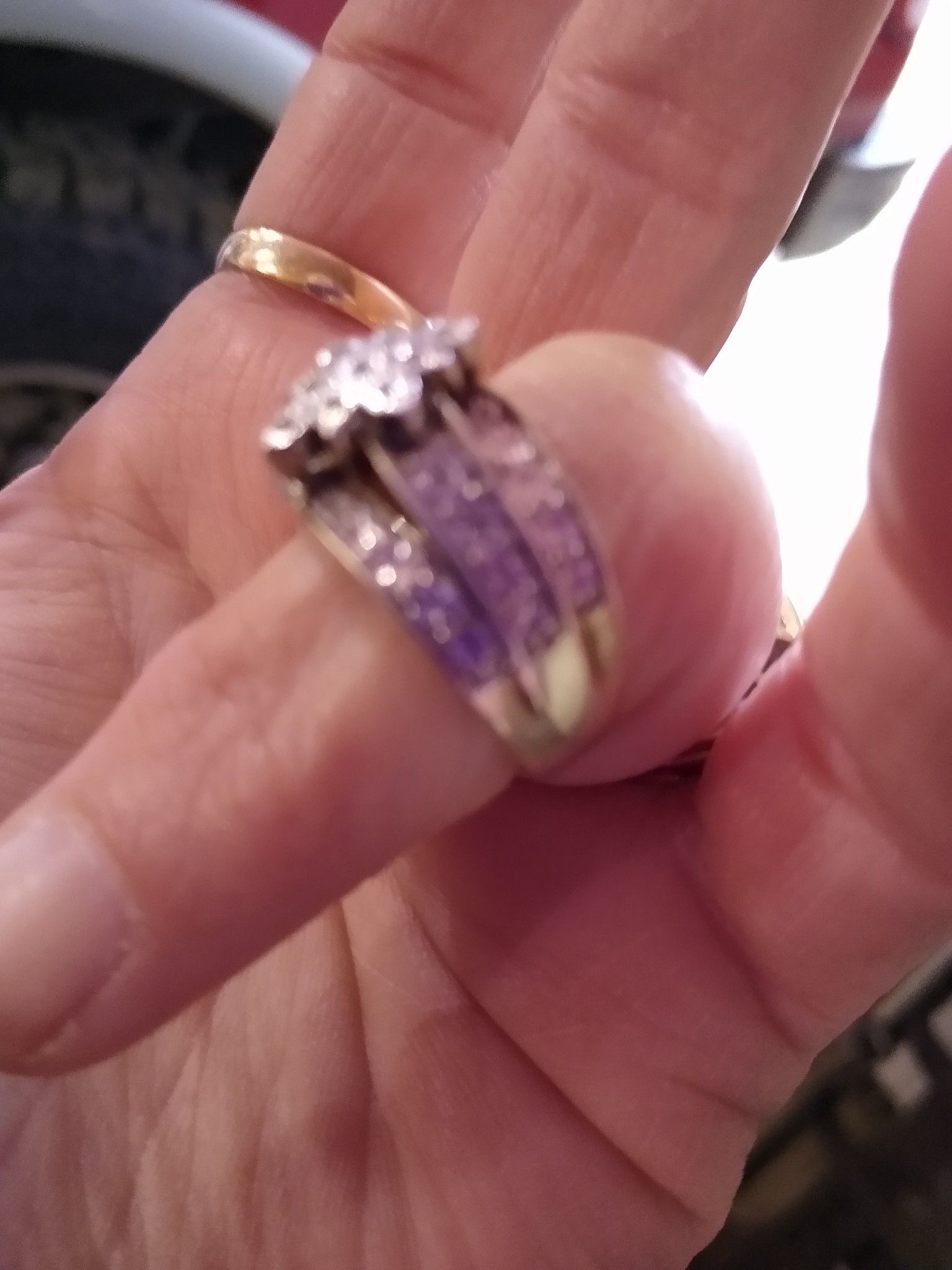 Sterling silver wedding set