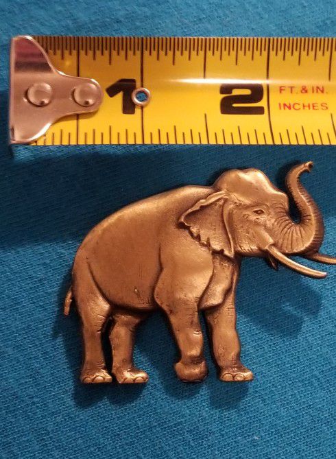 Pewter Elephant Brooch Pin