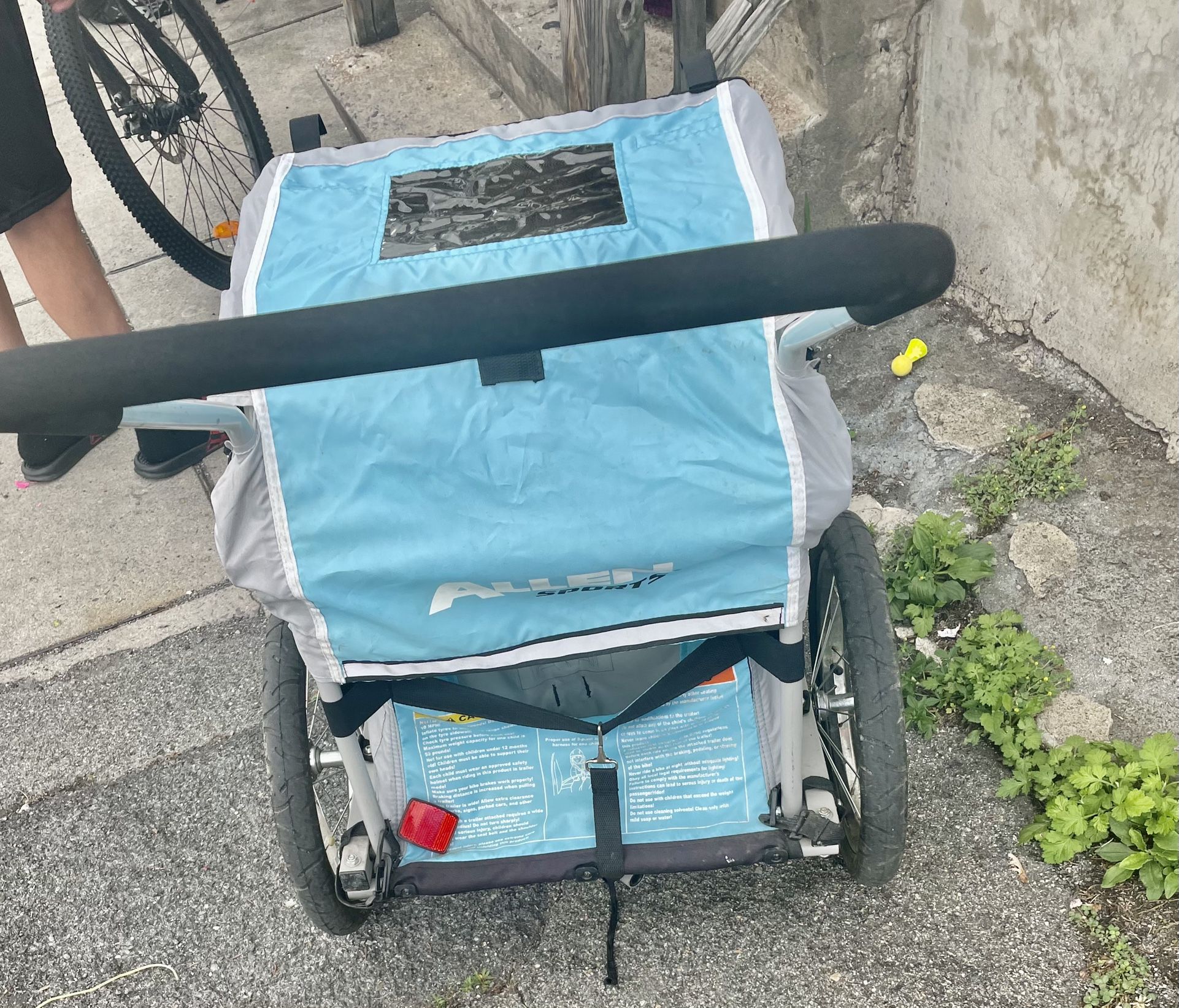 len Sports Deluxe Steel 1-Child Bicycle Trailer and Stroller