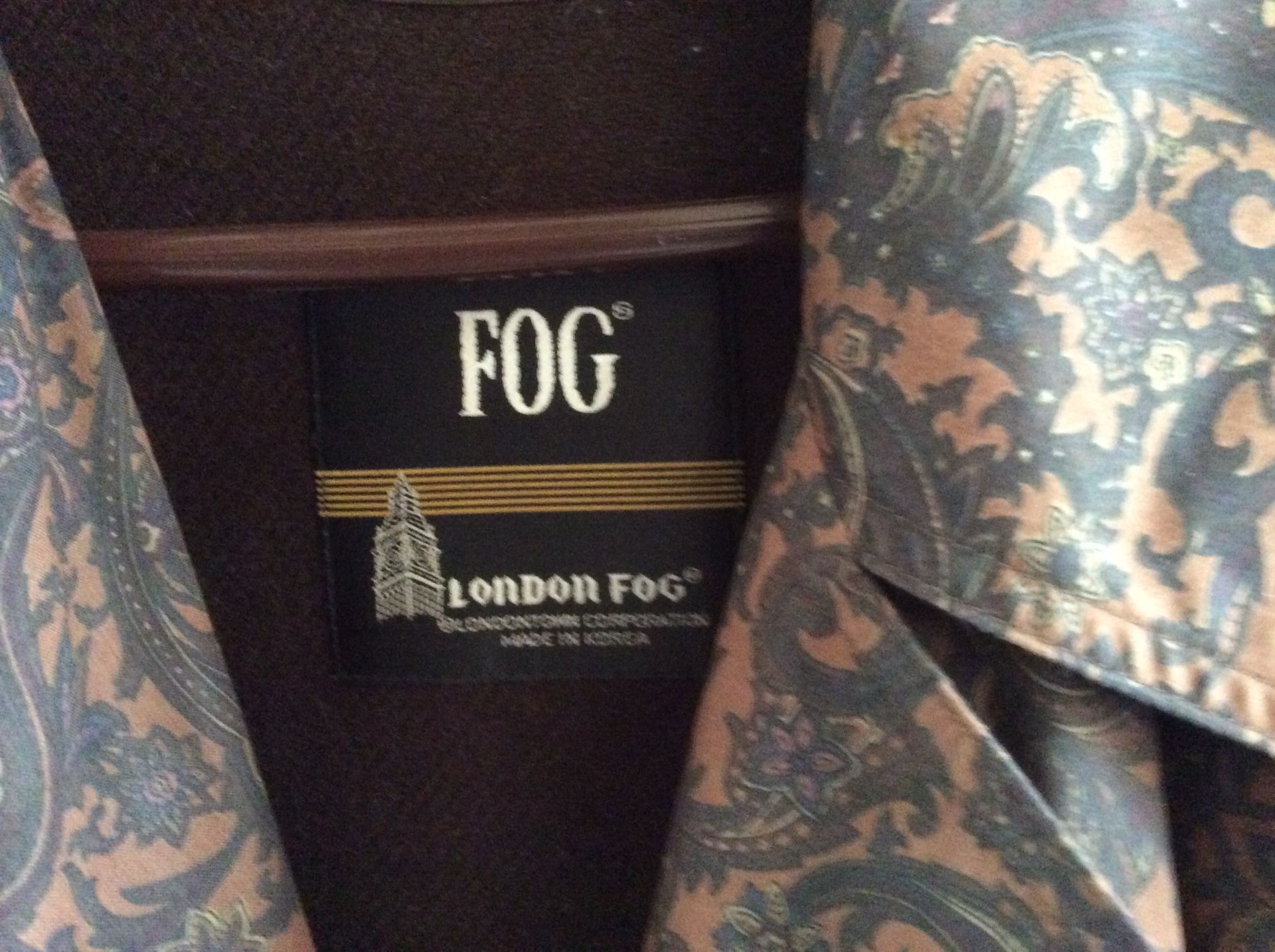 London Fog coat removable lining