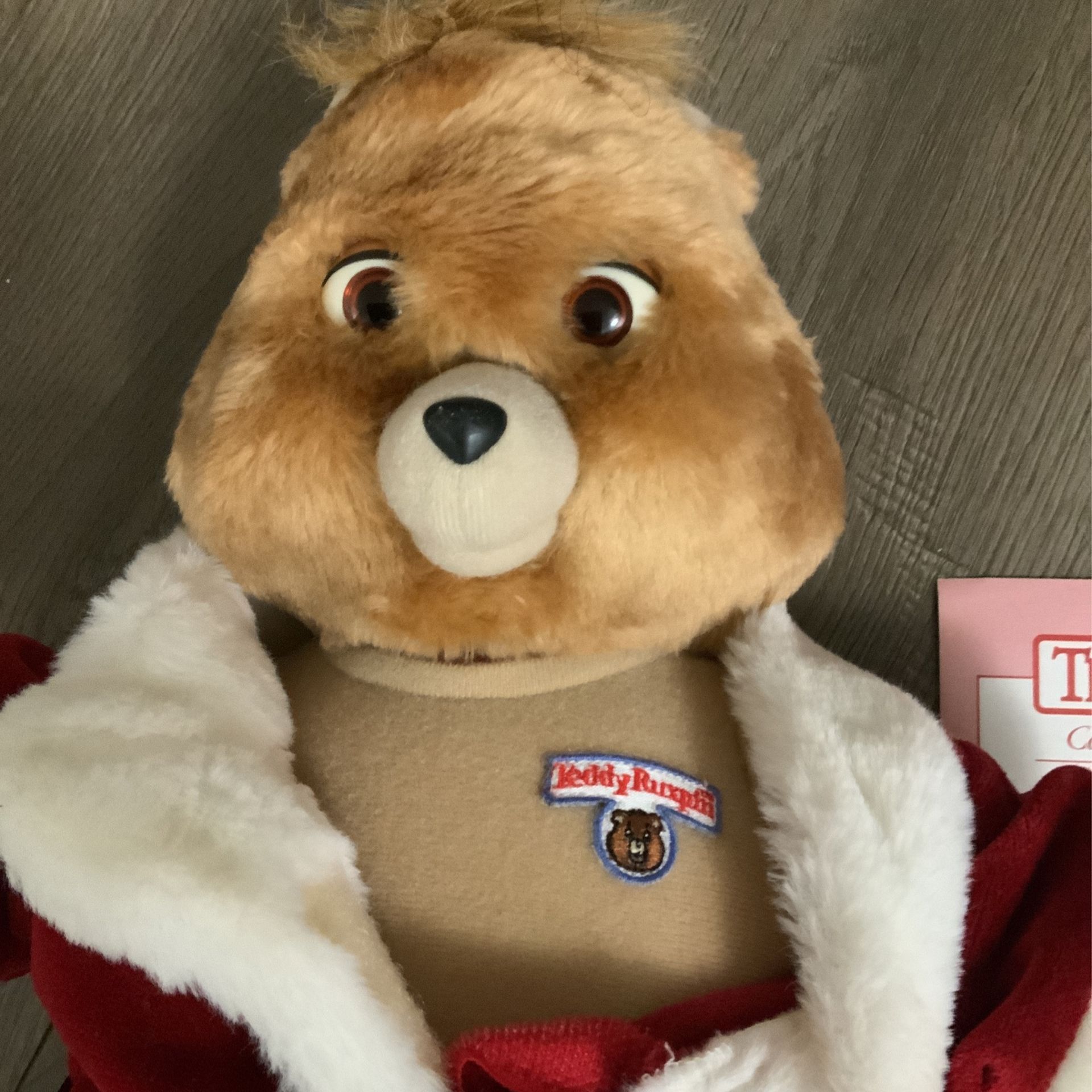 Vintage 1990 The World of Teddy Ruxpin First Animated Talking Toy With Box With Xmas Outfit