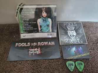 Fools For Rowan Merchandise Bundle (Signed CD, Stickers, Guitar Pics & Bracelet) Thumbnail