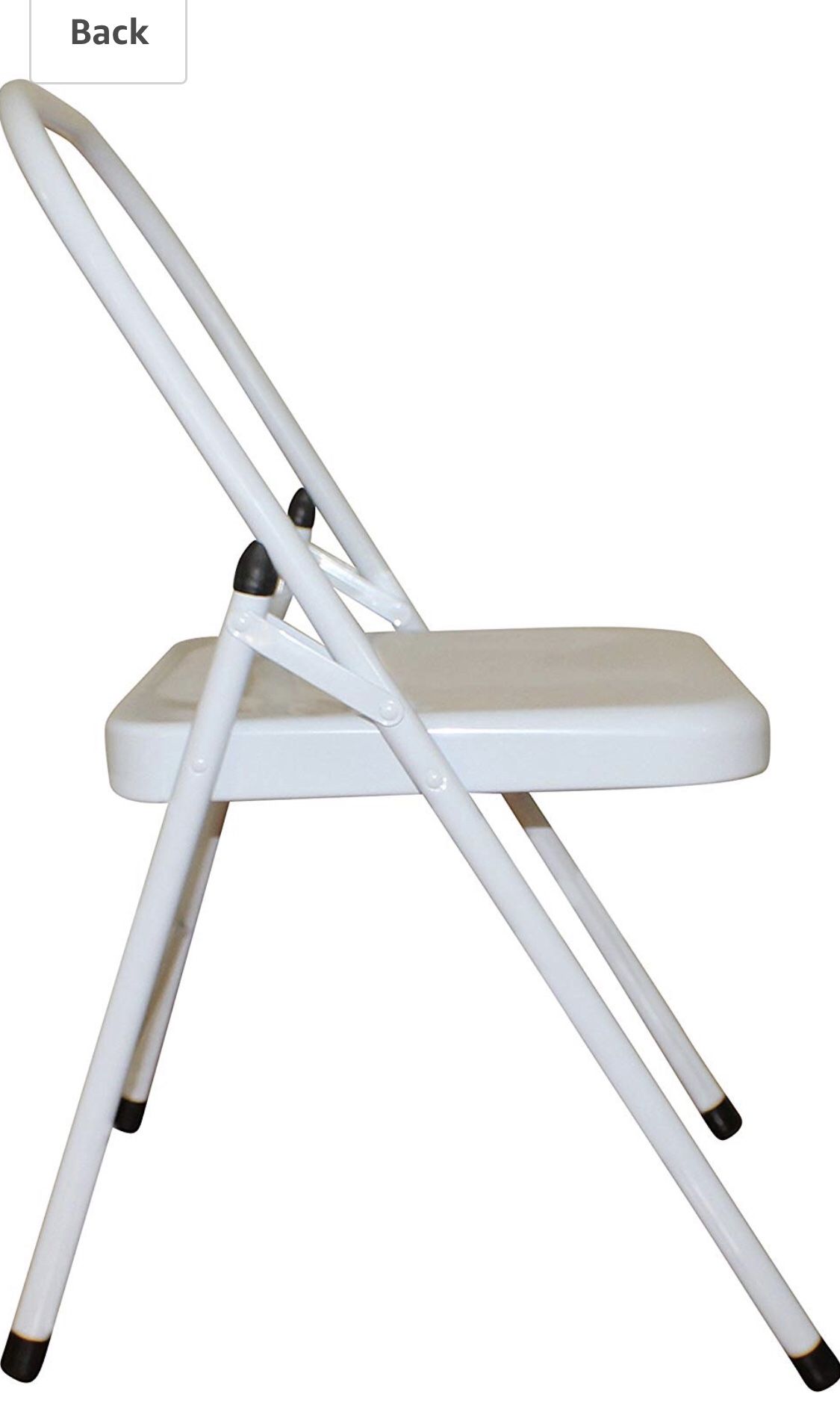 Ananda White Backless Yoga Chair, Backbender-Ready, Extended Base Flexibility and Strength Training Tool