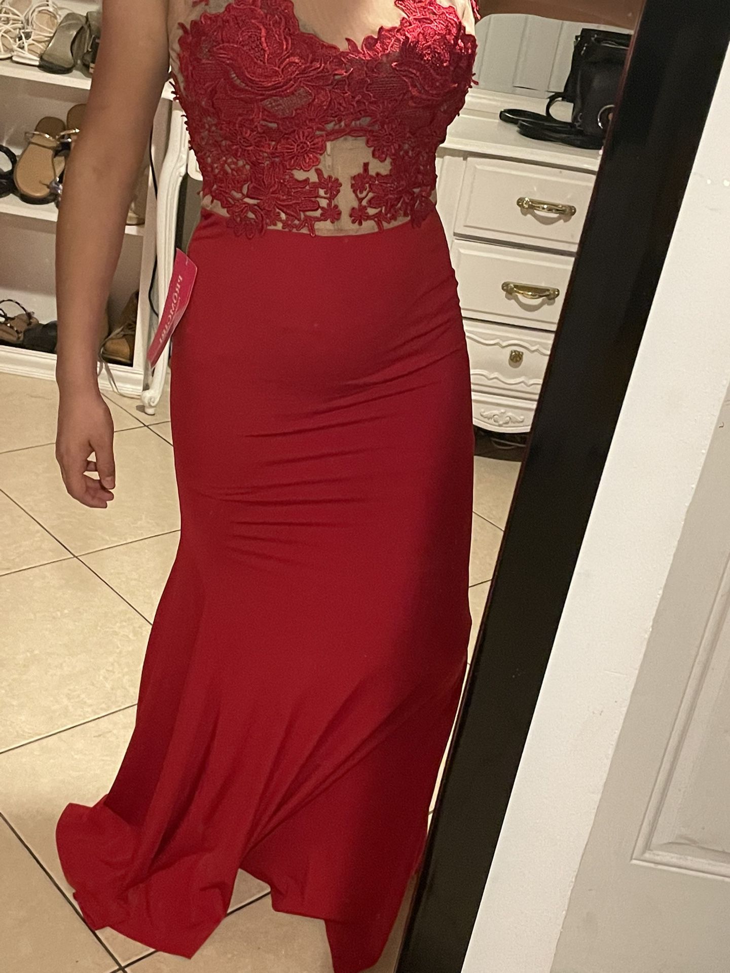 prom dress, formal dinner Red