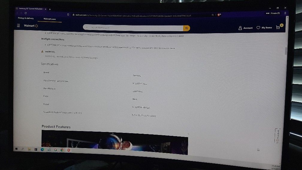 Samsung 32inches Curved FHD Monitor : Shoot me an offer
