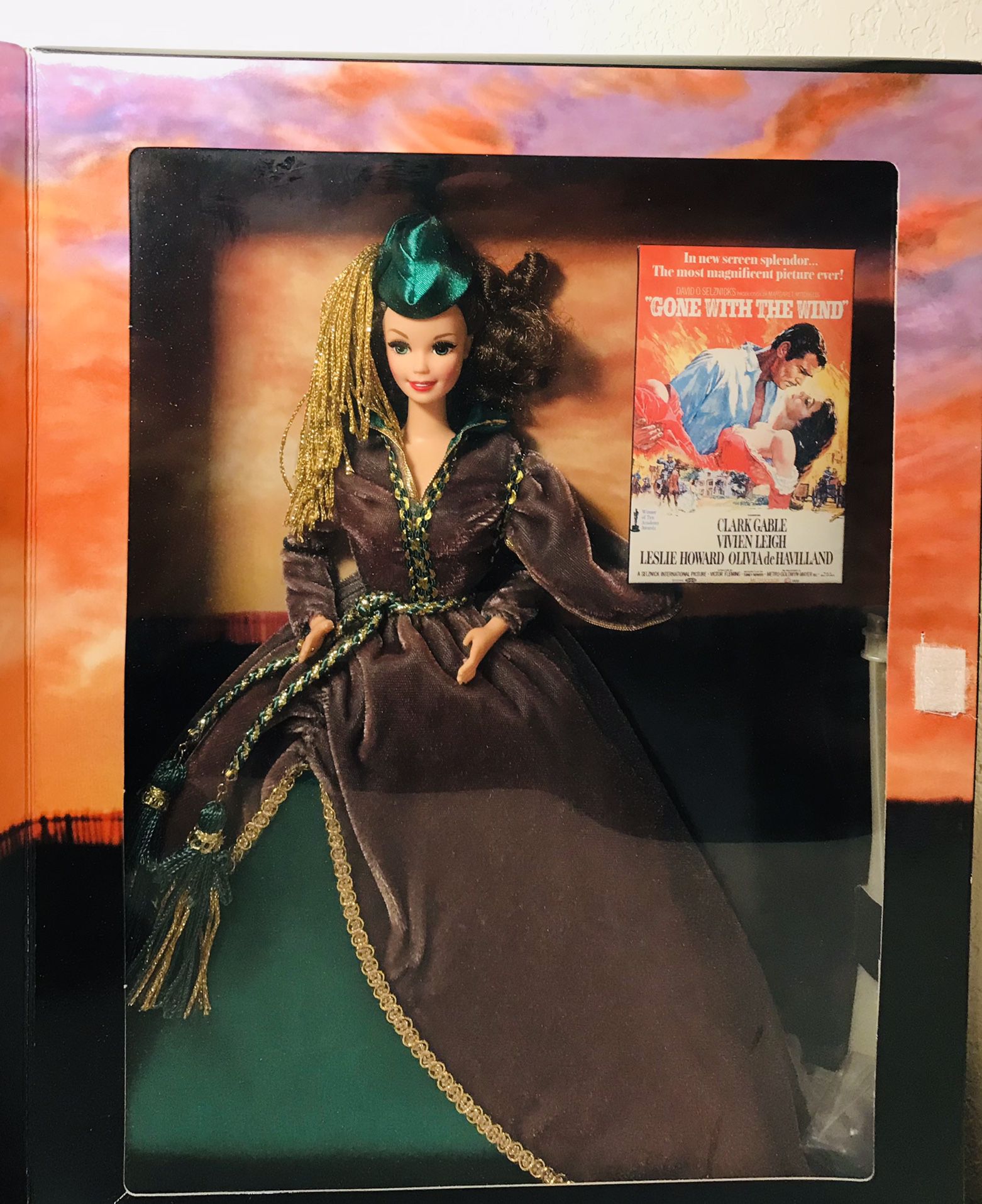NEW Barbie Scarlett O'Hara Doll -Hollywood Legends Collection Green Drapes