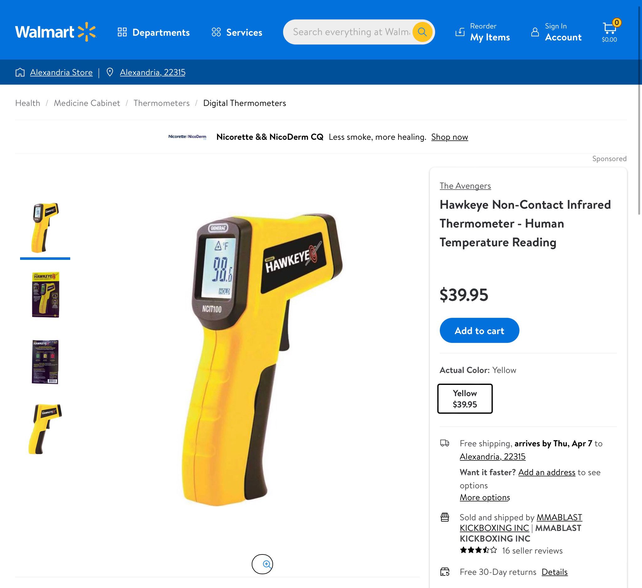 Hawkeye Infrared Thermometer 