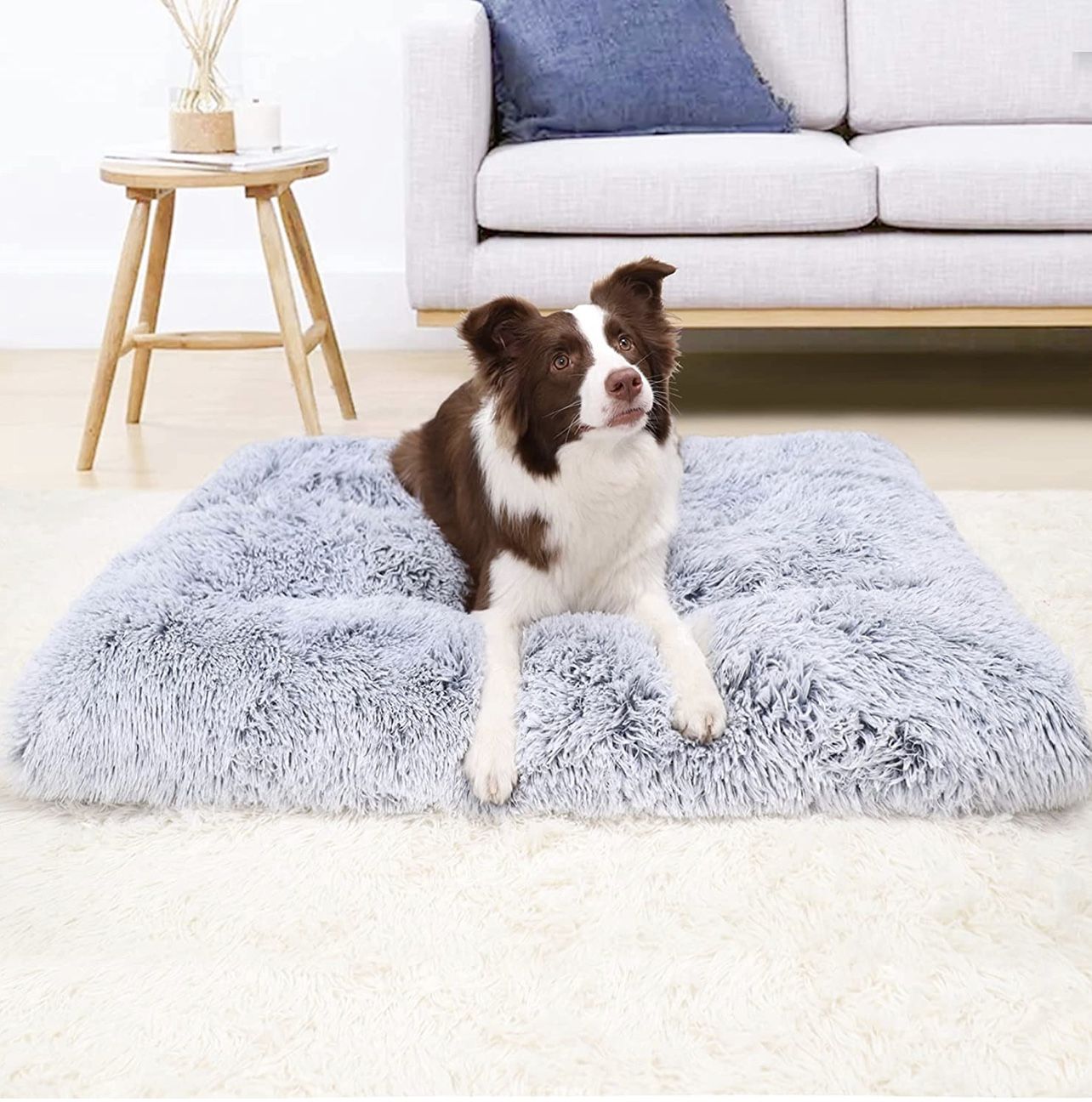 Vonabem Dog Bed Crate Pad, Deluxe Plush Soft Pet Beds, Washable Anti-Slip Dog Crate Bed for Large Medium Small Dogs and Cats,Dog Mats for Sleeping and