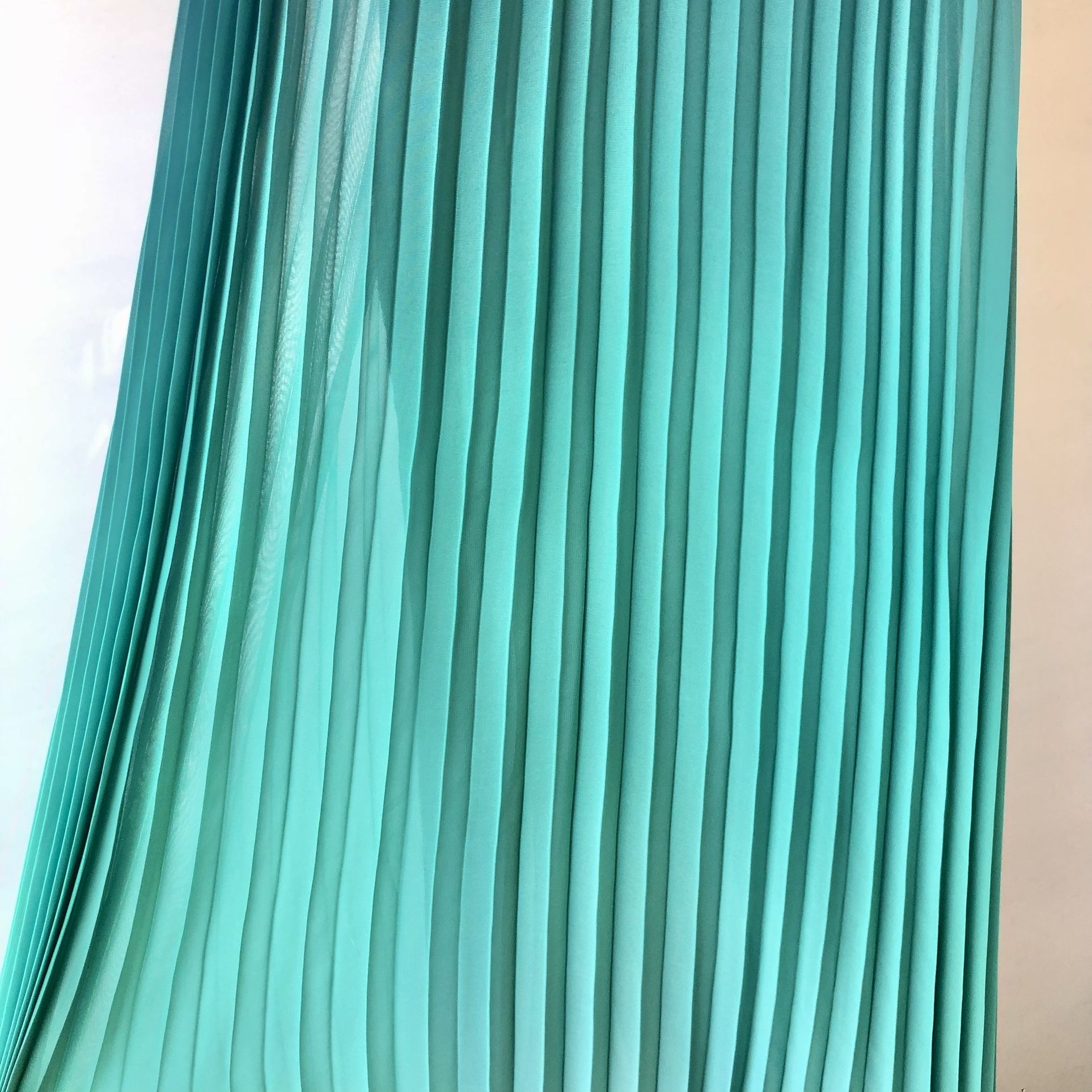 Small Bar iii Teal Blue Green Ombre Accordion Pleated Maxi Maternity Dress