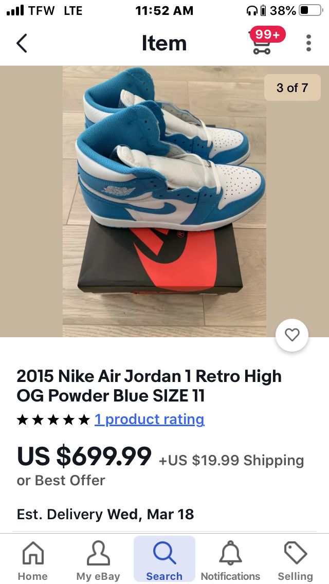 Jordan 1 Retro size 12