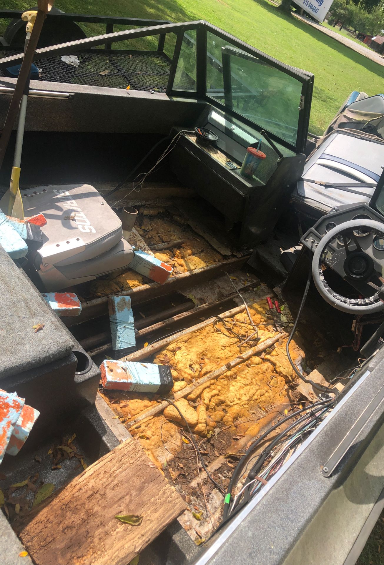 14 ft boat and trailer motor locked