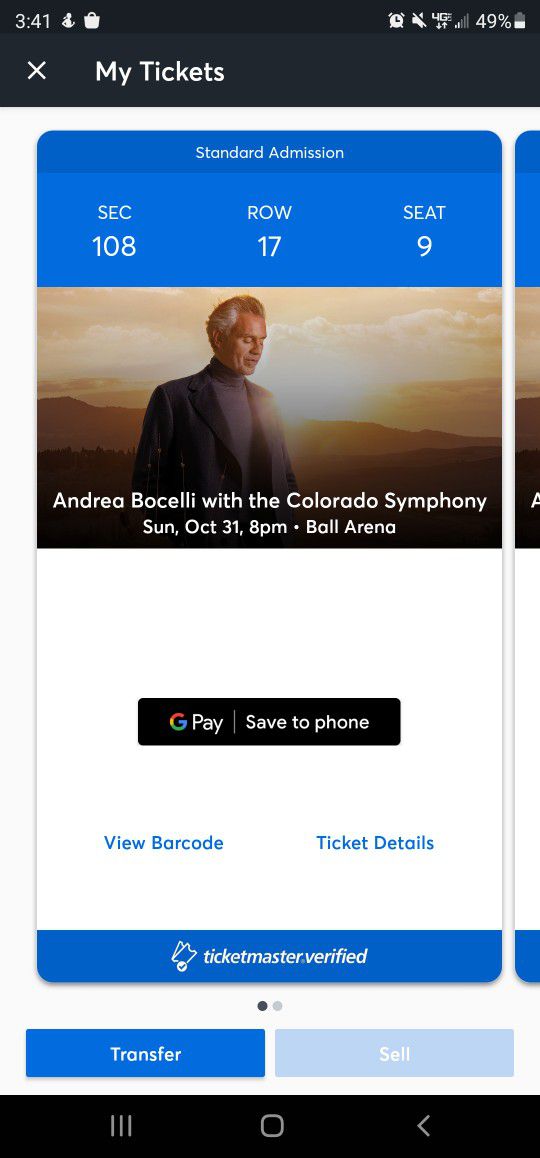 Andrea Bocelli With Paid Parking 