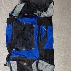 Blue, Black, Grey, Gray, Camping, Backpacking, Duffle, Bag Thumbnail