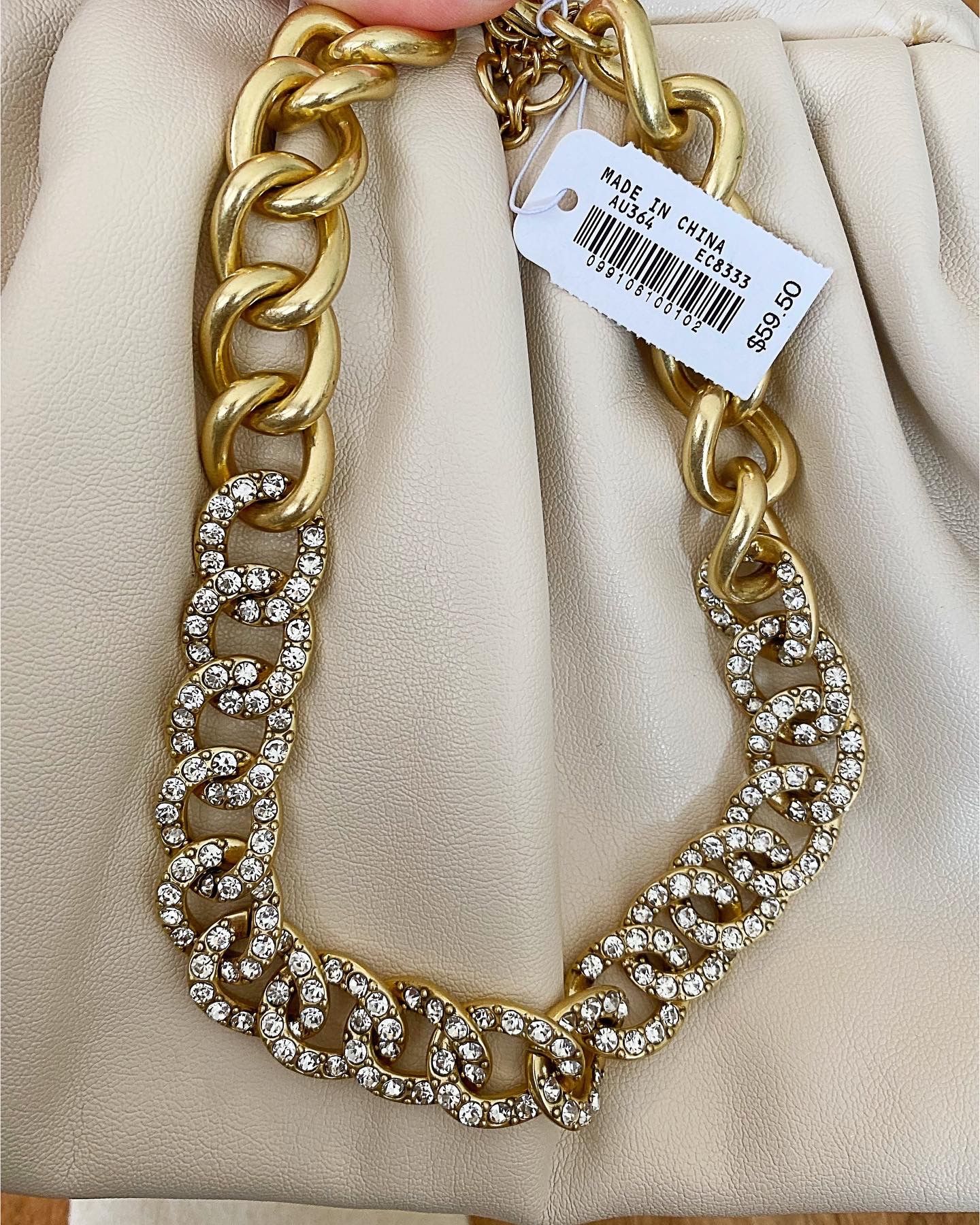 JCREW PAVE LINK NECKLACE NEW SOLD OUT