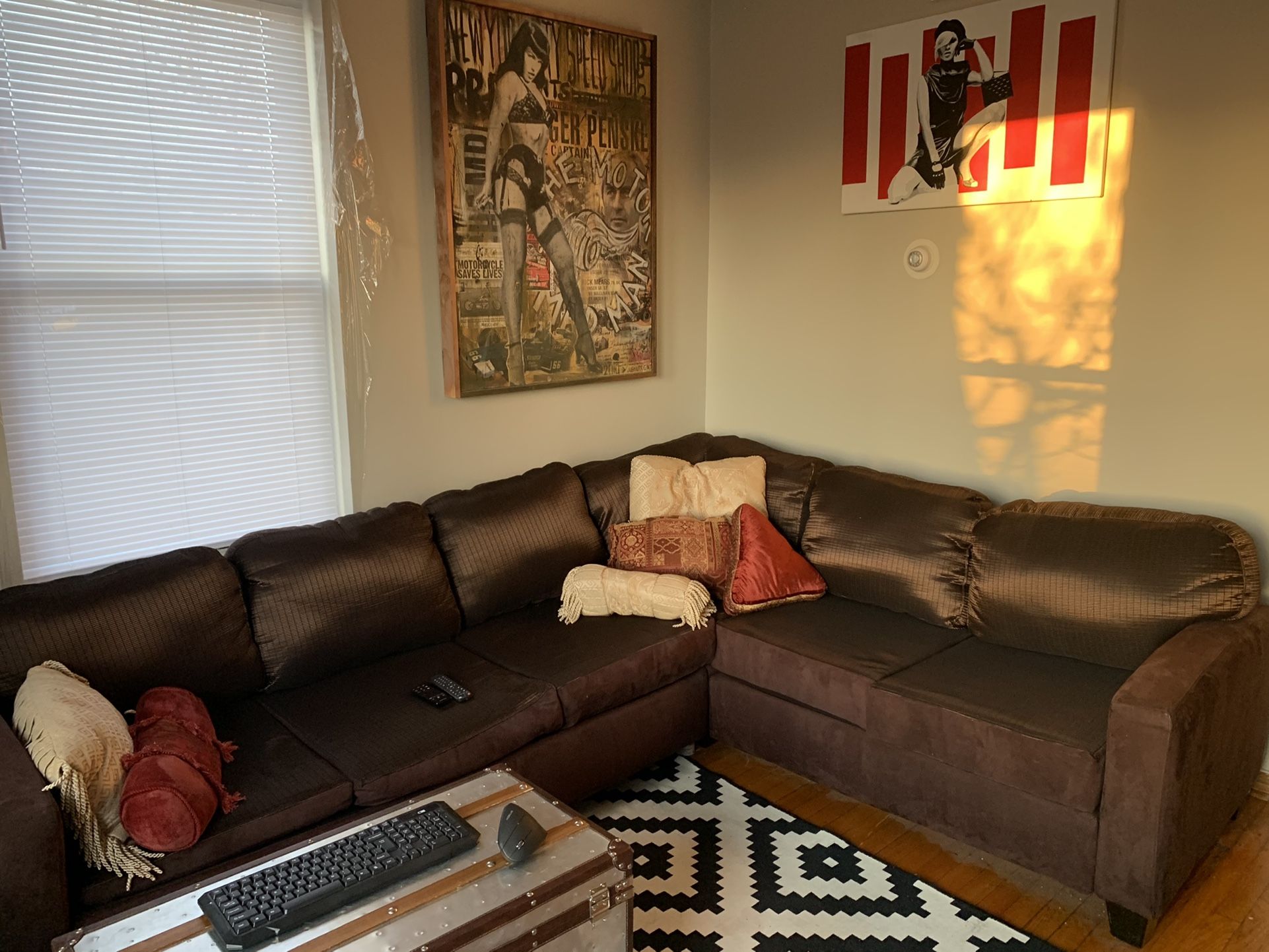 Modular sectional Love Seat, Couch , Chair & Ottoman Fold Out Queen Sleeper