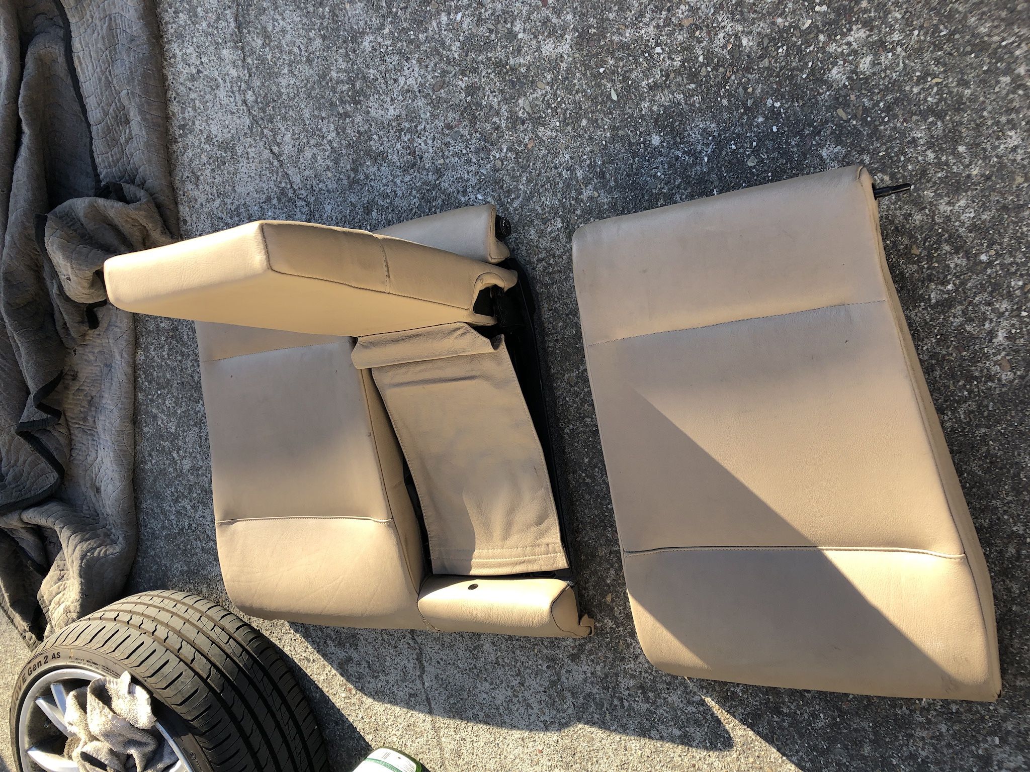 BMW Tan Leather Rear Set Of Seats