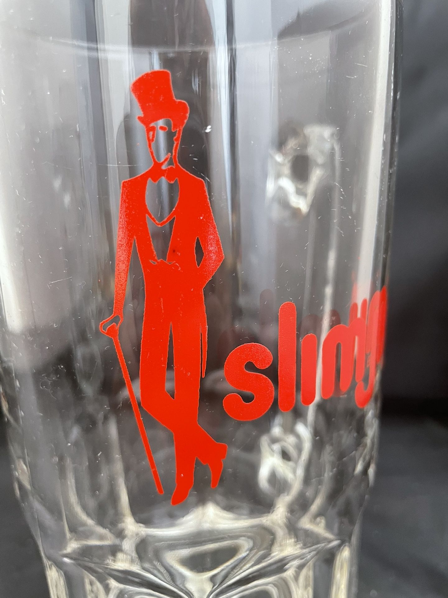 8” Slim Jim Brand Beef Jerky Beer Mug, Vintage Glassware.