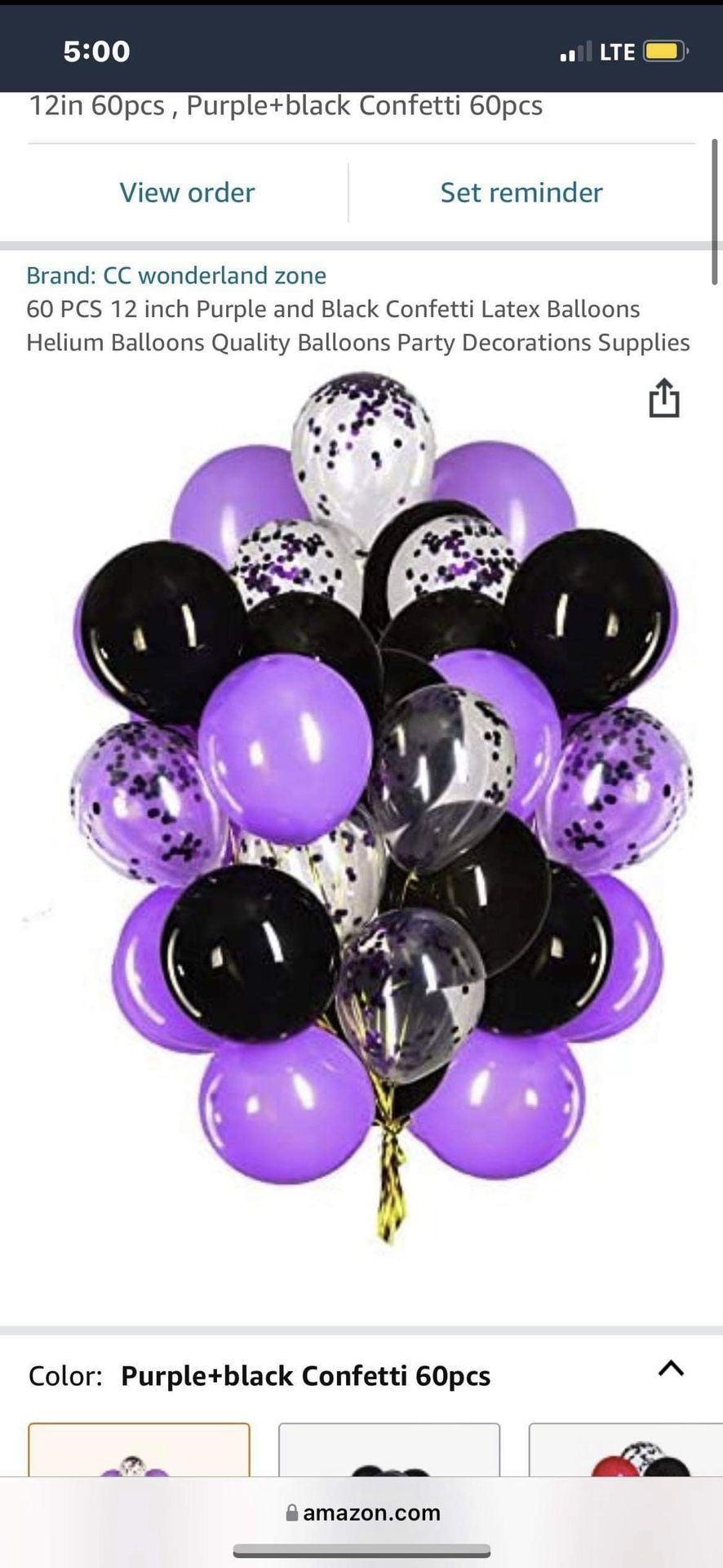 PURPLE AND BLACK PARTY BALLOONS 🎈 
