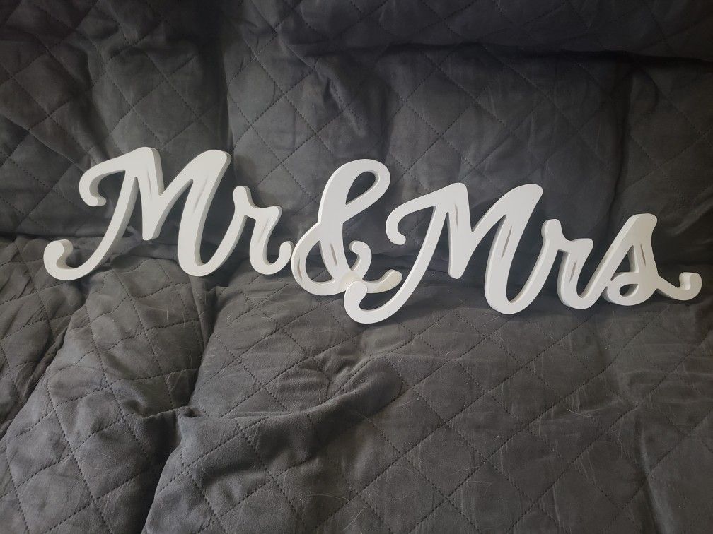 Mr & Mrs Wedding Block