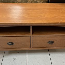 Very Nice Honey Brown TV Stand With Media Storage at Thumbnail